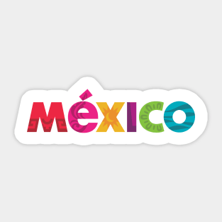 Mexico - colorful tshirt design Sticker